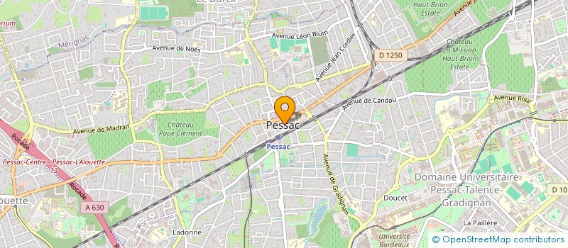 localisation de l'entreprise COMITE DES FETES MUNICIPAUX à PESSAC