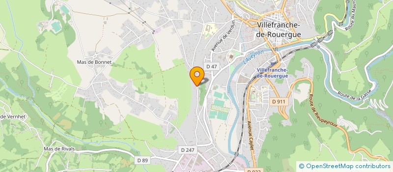 localisation de l'entreprise COMITE DES FETES RADEL FONDIES à VILLEFRANCHE-DE-ROUERGUE