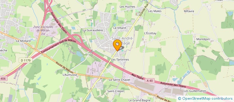 localisation de l'entreprise COMITE DES FETES SAINT ANDRE DE BAGE  SAINT-ANDRE-DE-BAGE