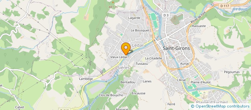 localisation de l'entreprise COMITE DES FETES SIERES LEDAR à SAINT-GIRONS