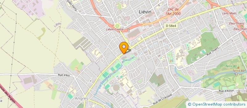 localisation de l'entreprise COMITE DES FLANDRES NATATION à LIEVIN