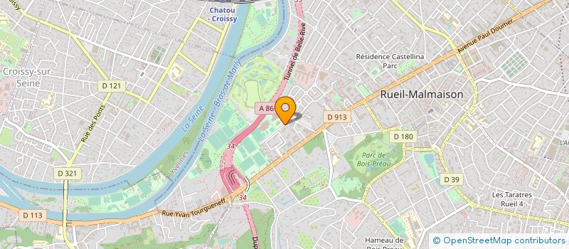 localisation de l'entreprise COMITE DES HAUTS-DE-SEINE DE TENNIS à RUEIL-MALMAISON