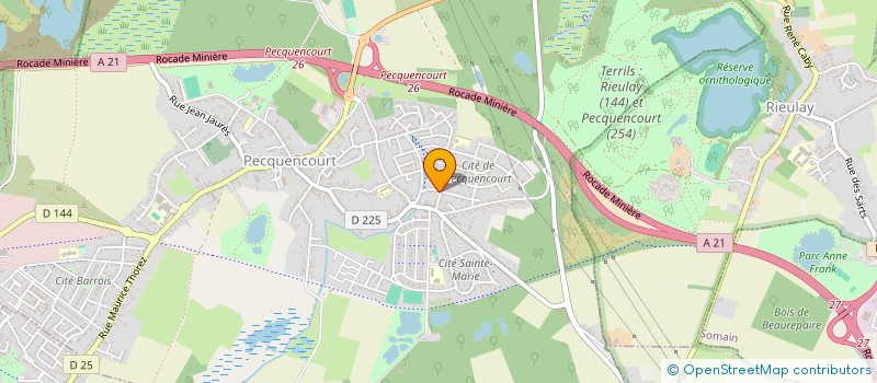 localisation de l'entreprise COMITE DES LOISIRS CULTURE & ENTR AIDE  PECQUENCOURT