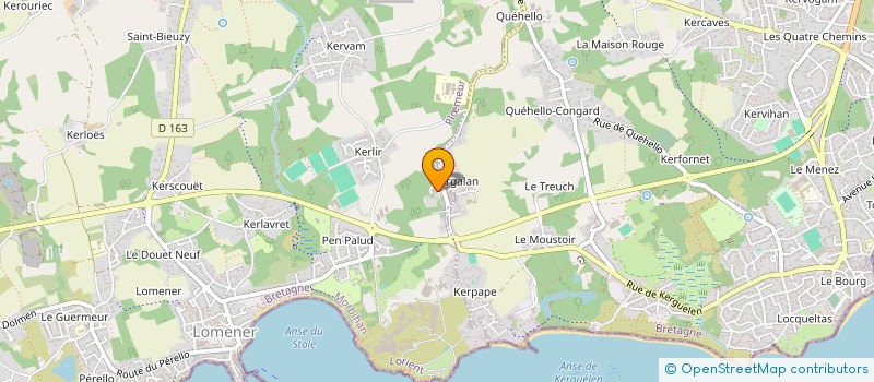 localisation de l'entreprise COMITE DES LOISIRS DES KAOLINS  PLOEMEUR