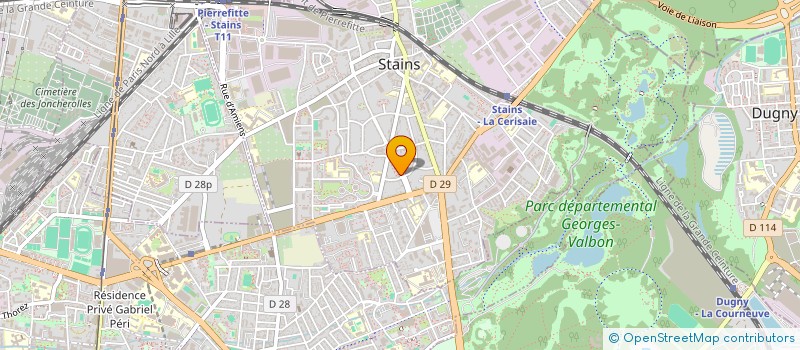 localisation de l'entreprise COMITE DES MAMANS DE LA CITE JARDIN à STAINS