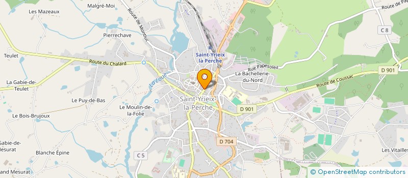 localisation de l'entreprise COMITE DES MARCHES PRIMES AU GRAS  SAINT-YRIEIX-LA-PERCHE