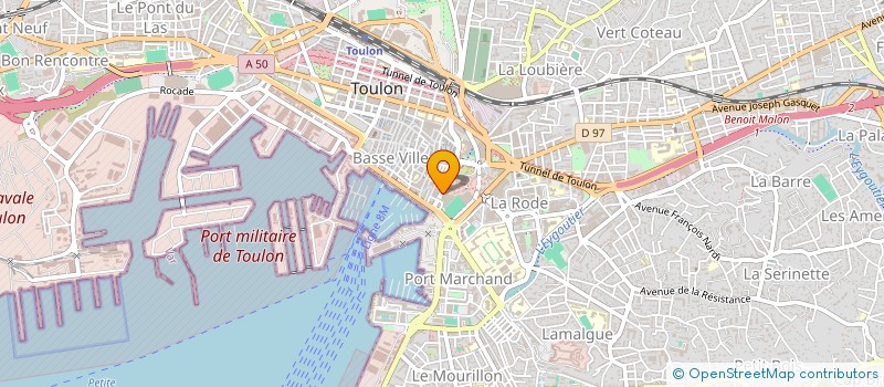 localisation de l'entreprise COMITE DES OEUVRES SOCIALES à TOULON