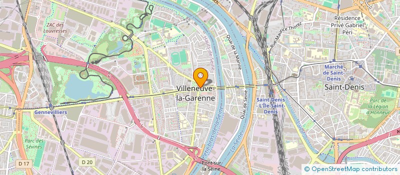 localisation de l'entreprise COMITE DES OEUVRES SOCIALES à VILLENEUVE-LA-GARENNE