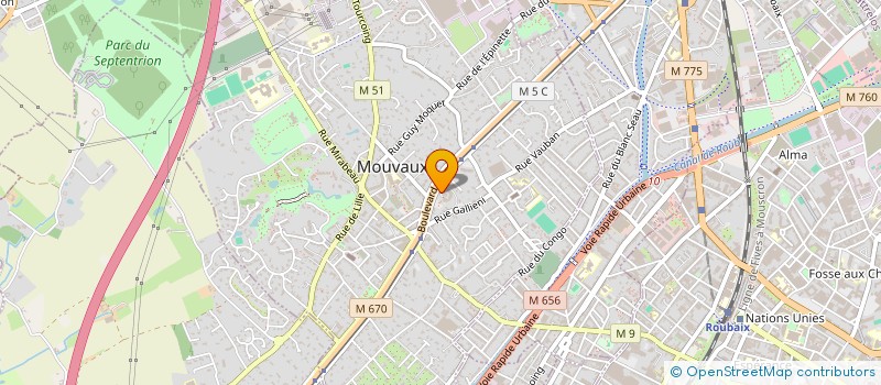 localisation de l'entreprise COMITE DES OEUVRES SOCIALES à MOUVAUX