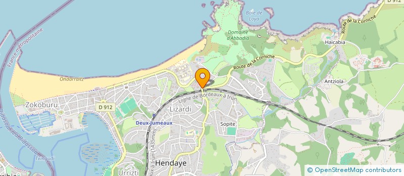 localisation de l'entreprise COMITE DES OEUVRES SOCIALES AZUREVA 64 à HENDAYE