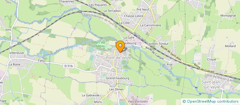 localisation de l'entreprise COMITE DES OEUVRES SOCIALES DE LA COMMUNAUTE DE COMMUNES DU CANTON DE PONT DE VEYLE ET DES COPMMUNES DE  BEY CRUZILLES M  PONT-DE-VEYLE