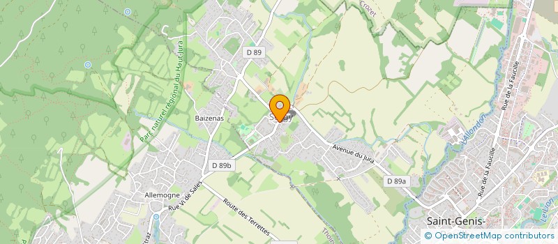 localisation de l'entreprise COMITE DES OEUVRES SOCIALES DE LA COMMUNE DE SERGY  SERGY