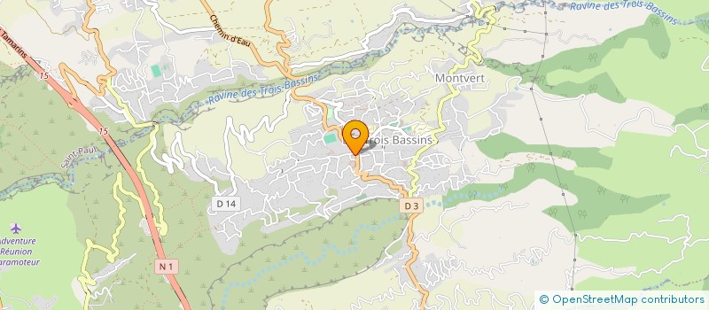 localisation de l'entreprise COMITE DES OEUVRES SOCIALES DE LA COMMUNE DE TROIS BASSINS à LES TROIS-BASSINS