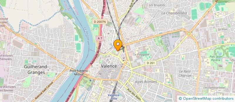 localisation de l'entreprise COMITE DES OEUVRES SOCIALES DE LA DROME GROUPE LA POSTE ORANGE ET SES FILIALES  VALENCE