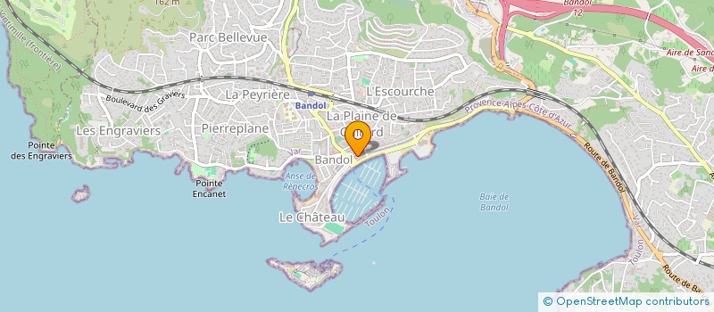 localisation de l'entreprise COMITE DES OEUVRES SOCIALES DE LA MAIRIE DE BANDOL  BANDOL