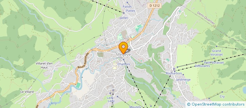 localisation de l'entreprise COMITE DES OEUVRES SOCIALES DE LA MAIRIE DE MEGEVE  MEGEVE