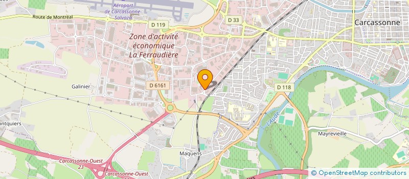localisation de l'entreprise COMITE DES OEUVRES SOCIALES DE LA POSTE ET D'ORANGE DE L'AUDE à CARCASSONNE