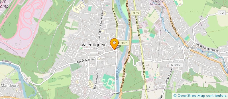 localisation de l'entreprise COMITE DES OEUVRES SOCIALES DE LA VILLE DE VALENTIGNEY  VALENTIGNEY