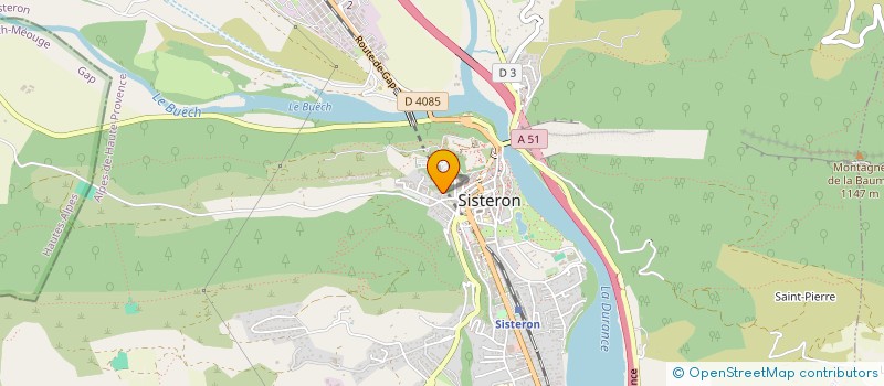 localisation de l'entreprise COMITE DES OEUVRES SOCIALES DES SAPEURS-POMPIERS DE SISTERON à SISTERON
