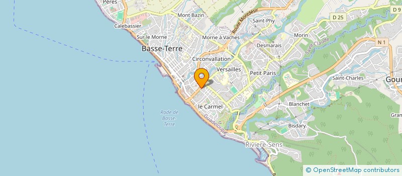 localisation de l'entreprise COMITE DES OEUVRES SOCIALES DU CONSEIL GENERAL DE LA GUADELOUPE à BASSE-TERRE