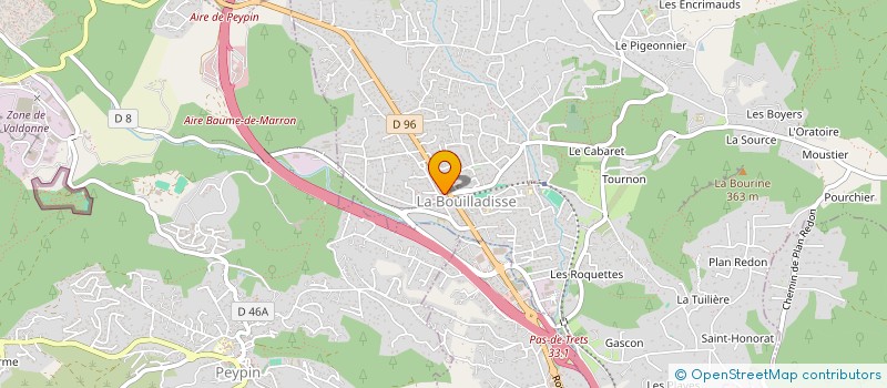 localisation de l'entreprise COMITE DES OEUVRES SOCIALES DU PERSONNEL COMMUNAL DE LA BOUILLADISSE  LA BOUILLADISSE