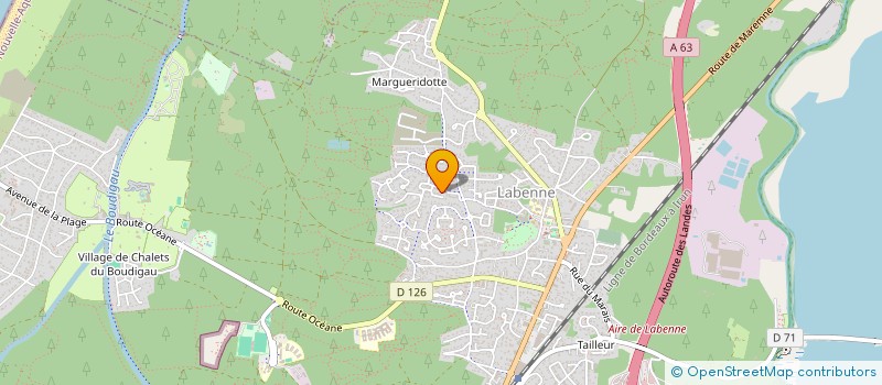 localisation de l'entreprise COMITE DES OEUVRES SOCIALES DU PERSONNEL COMMUNAL DE LA VILLE DE LABENNE  LABENNE
