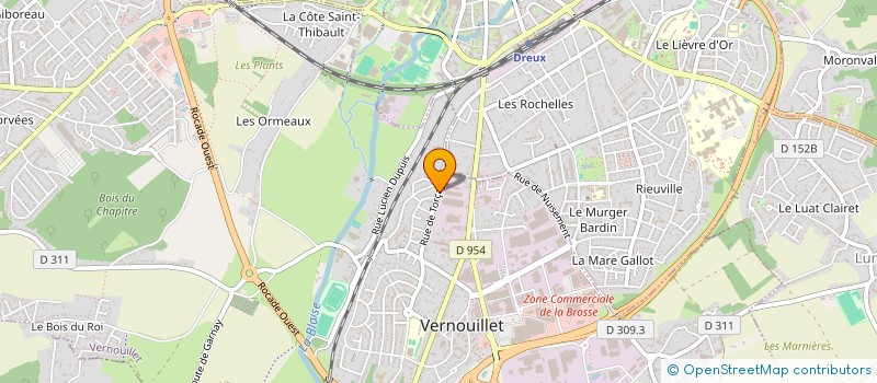 localisation de l'entreprise COMITE DES OEUVRES SOCIALES DU PERSONNEL COMMUNAL DE LA VILLE DE VERNOUILLET ( C.O.S DE VERNOUILLET) à VERNOUILLET