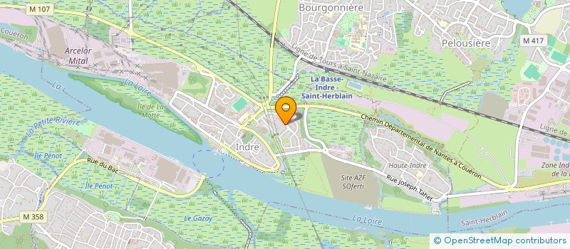 localisation de l'entreprise COMITE DES OEUVRES SOCIALES DU PERSONNEL DE LA COMMUNE D'INDRE  INDRE