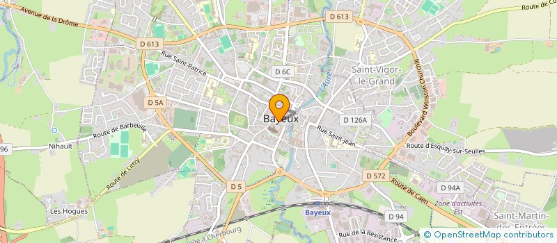 localisation de l'entreprise COMITE DES OEUVRES SOCIALES DU PERSONNEL DE LA VILLE DE BAYEUX ET DE BAYEUX INTERCOM  BAYEUX