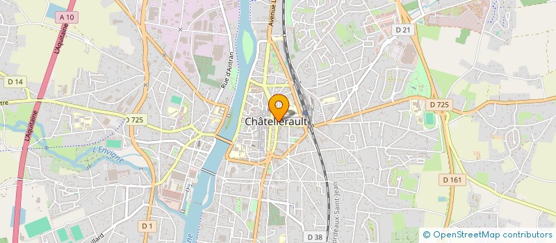 localisation de l'entreprise COMITE DES OEUVRES SOCIALES DU PERSONNEL DE LA VILLE DE CHATELLERAULT ET DES ETABLISSEMENTS PUBLICS ASSOCIES. à CHATELLERAULT