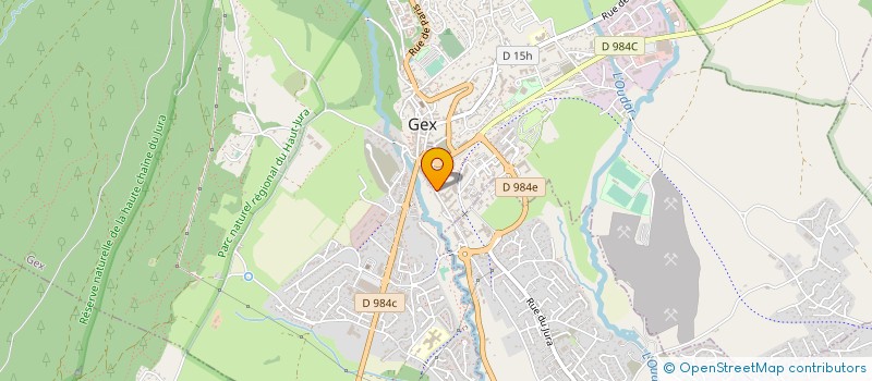 localisation de l'entreprise COMITE DES OEUVRES SOCIALES DU PERSONNEL DE LA VILLE DE GEX  GEX