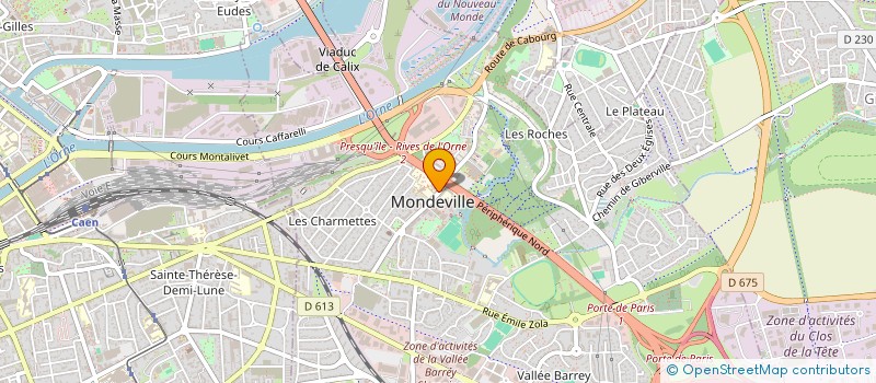 localisation de l'entreprise COMITE DES OEUVRES SOCIALES DU PERSONNEL DE LA VILLE DE MONDEVILLE à MONDEVILLE
