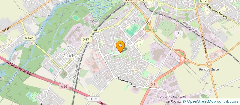 localisation de l'entreprise COMITE DES OEUVRES SOCIALES DU PERSONNEL DES SERVICES MUNICIPAUX ET DU CENTRE D'ACTION SOCIALE DE GAUCHY  GAUCHY