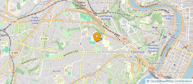 localisation de l'entreprise COMITE DES OEUVRES SOCIALES DU PERSONNEL DU CENTRE DE GESTION DE LA FONCTION PUBLIQUE TERRITORIALE DU RHONE  SAINTE-FOY-LES-LYON