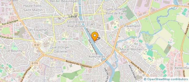 localisation de l'entreprise COMITE DES OEUVRES SOCIALES DU PERSONNEL DU GROUPE LA POSTE ET DU GROUPE ORANGE DE LA MAYENNE à LAVAL