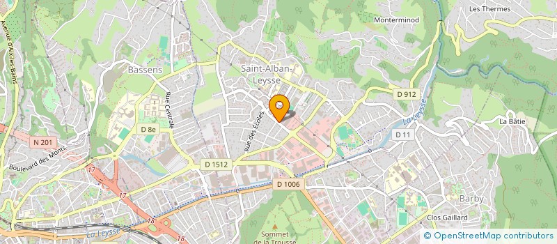 localisation de l'entreprise COMITE DES OEUVRES SOCIALES DU PERSONNEL DU SERVICE DEPARTEMENTAL D'INCENDIE ET DE SECOURS DE LA SAVOIE  SAINT-ALBAN-LEYSSE