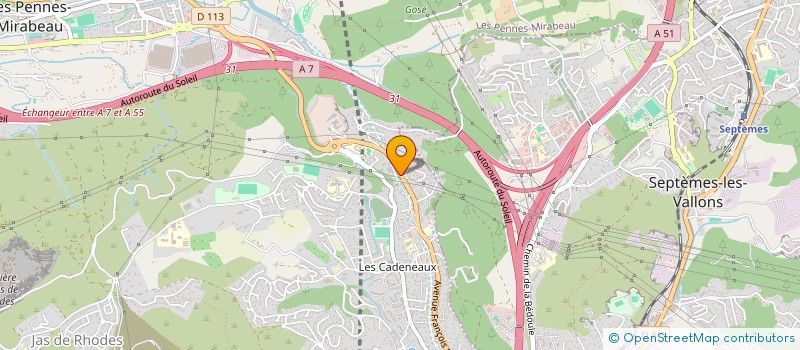 localisation de l'entreprise COMITE DES OEUVRES SOCIALES DU PERSONNEL TERRITORIAL DE LA VILLE DES PENNES MIRABEAU (POP'COS) à LES PENNES-MIRABEAU