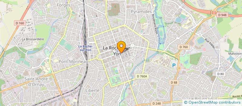 localisation de l'entreprise COMITE DES OEUVRES SOCIALES ET LOISIRS DU PERSONNEL COMMUNAL DE LA ROCHE S YON DU CCAS ET DES SOCIETES ECONOMIE MIXTE à LA ROCHE-SUR-YON