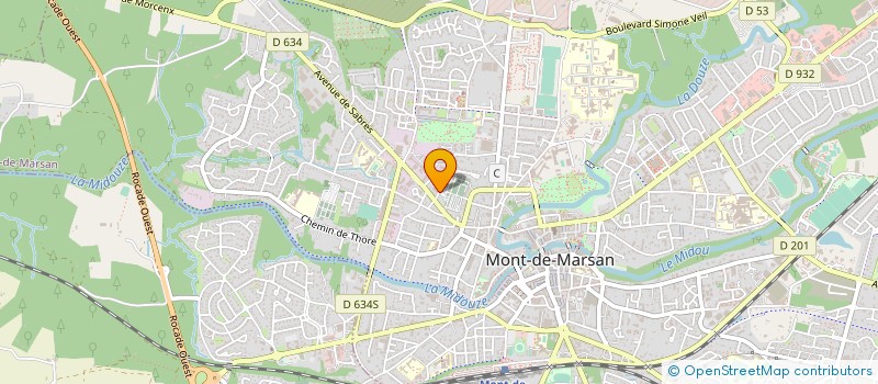 localisation de l'entreprise COMITE DES OEUVRES SOCIALES ET SPORTIVES DU PERSONNEL COMMUNAL DE LA VILLE DE MONT DE MARSAN à MONT-DE-MARSAN