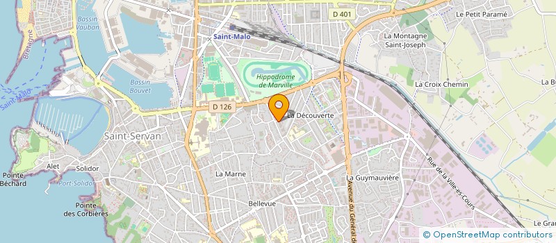 localisation de l'entreprise COMITE DES OEUVRES SOCIALES PERSONNEL MUNICIPAL  SAINT-MALO