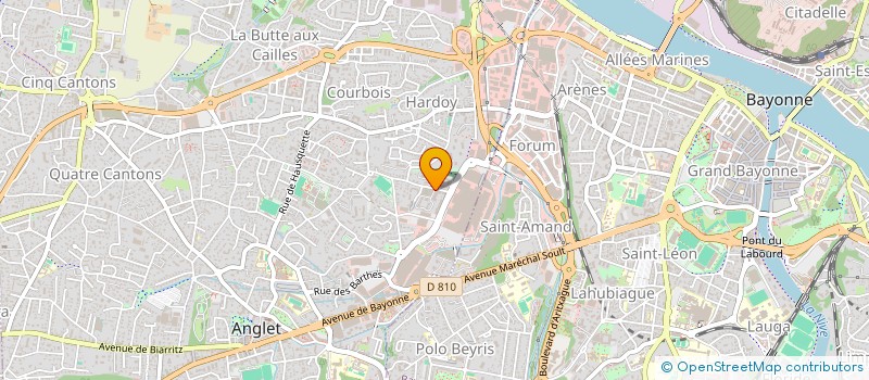 localisation de l'entreprise COMITE DES PYRENEES DE NATATION  ANGLET