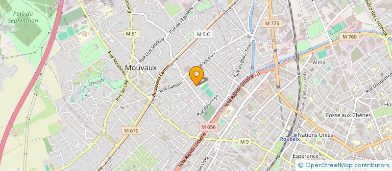 localisation de l'entreprise COMITE DES SENIORS MAIRIE ESCALETTE VAUBAN à MOUVAUX