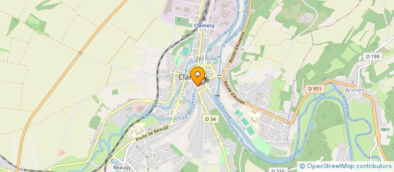 localisation de l'entreprise COMITE DES UVRES SOCIALES HAUT NIVERNAIS VAL D'YONNE à CLAMECY