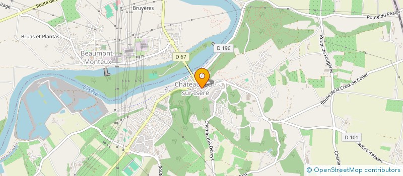 localisation de l'entreprise COMITE DES UVRES SOCIALES POUR LE PERSONNEL COMMUNAL DE CHATEAUNEUF SUR ISERE  CHATEAUNEUF-SUR-ISERE