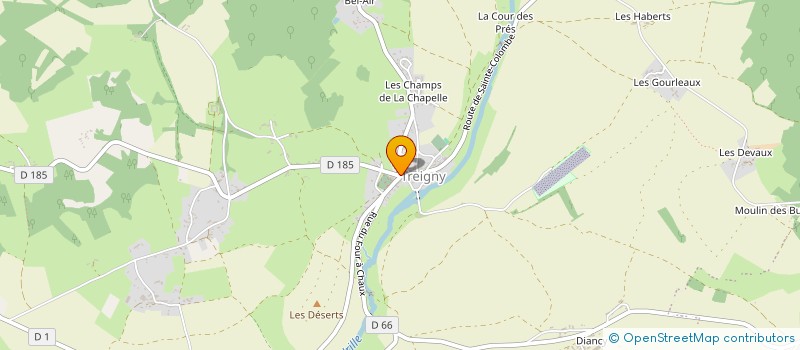 localisation de l'entreprise COMITE DES VILLAGES EN FETE  TREIGNY-PERREUSE-SAINTE-COLOMBE