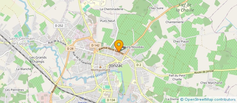 localisation de l'entreprise COMITE DEVEL AGRIC RURAL SUD SAINTONGE  JONZAC