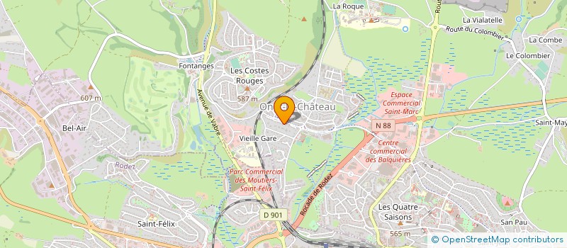 localisation de l'entreprise COMITE DEVELOP AGRICOLE RODEZ NORD à ONET-LE-CHATEAU