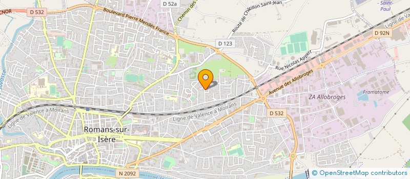 localisation de l'entreprise COMITE DROME HALTEROPHILIE MUSCULATION  ROMANS-SUR-ISERE