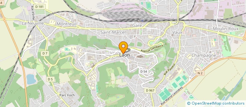 localisation de l'entreprise COMITE DU BASSIN D EMPLOI DE LAON à LAON