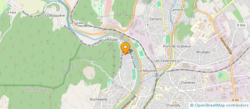 localisation de l'entreprise COMITE DU GARD DE BASEBALL SOFTBALL CRIC  ALES